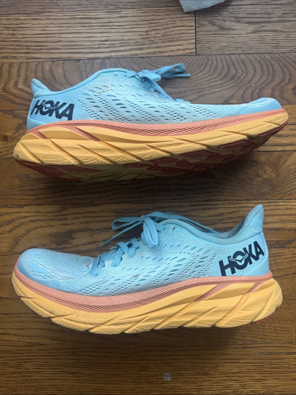Outdoor Voices x Hoka Clifton 8 | Size 8 | Blue & Orange